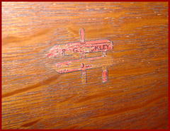 Decal signature on the back of the bookcase... "L.& J.G. Stickley, Handcraft" circa 1906-1912.